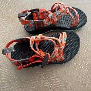 Chaco Kids Sandals - Orange and Teal